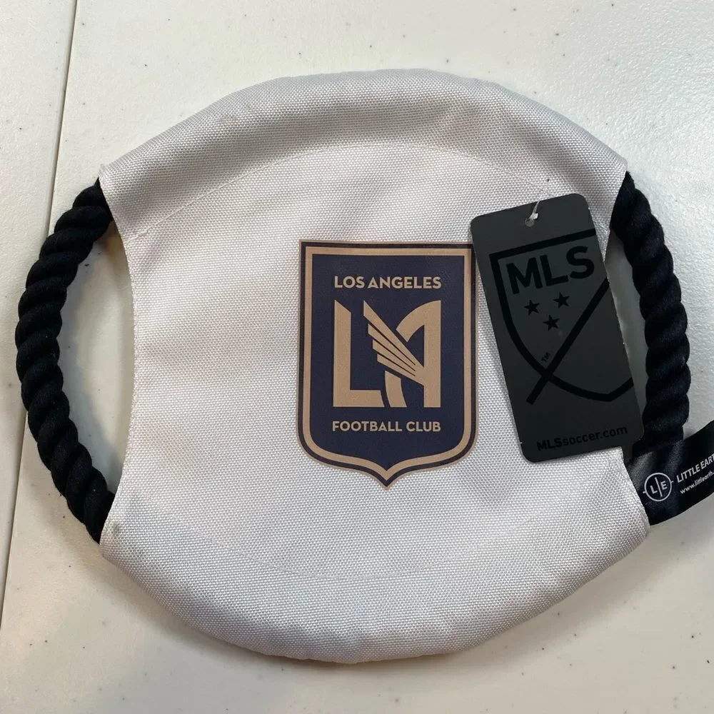 NWT Little Earth White Los Angeles Football Clup Pet Toy Flying Disc
